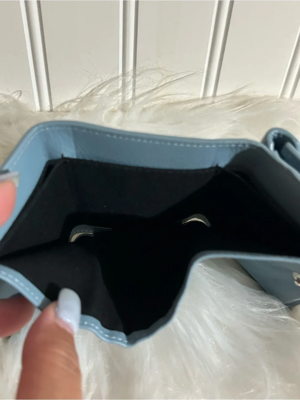 Balenciaga Teal Envelope Card Holder